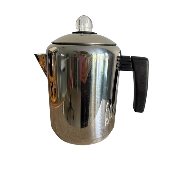 Martha Stewart Everyday Stainless Stovetop Percolator Plus Washer Rings & Tops - Picture 7 of 9